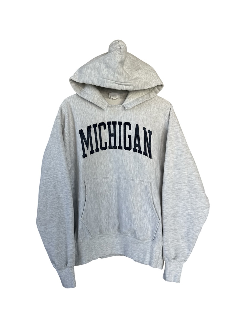 Champion Reverse Weave Michigan Hoodie Gray Size Large